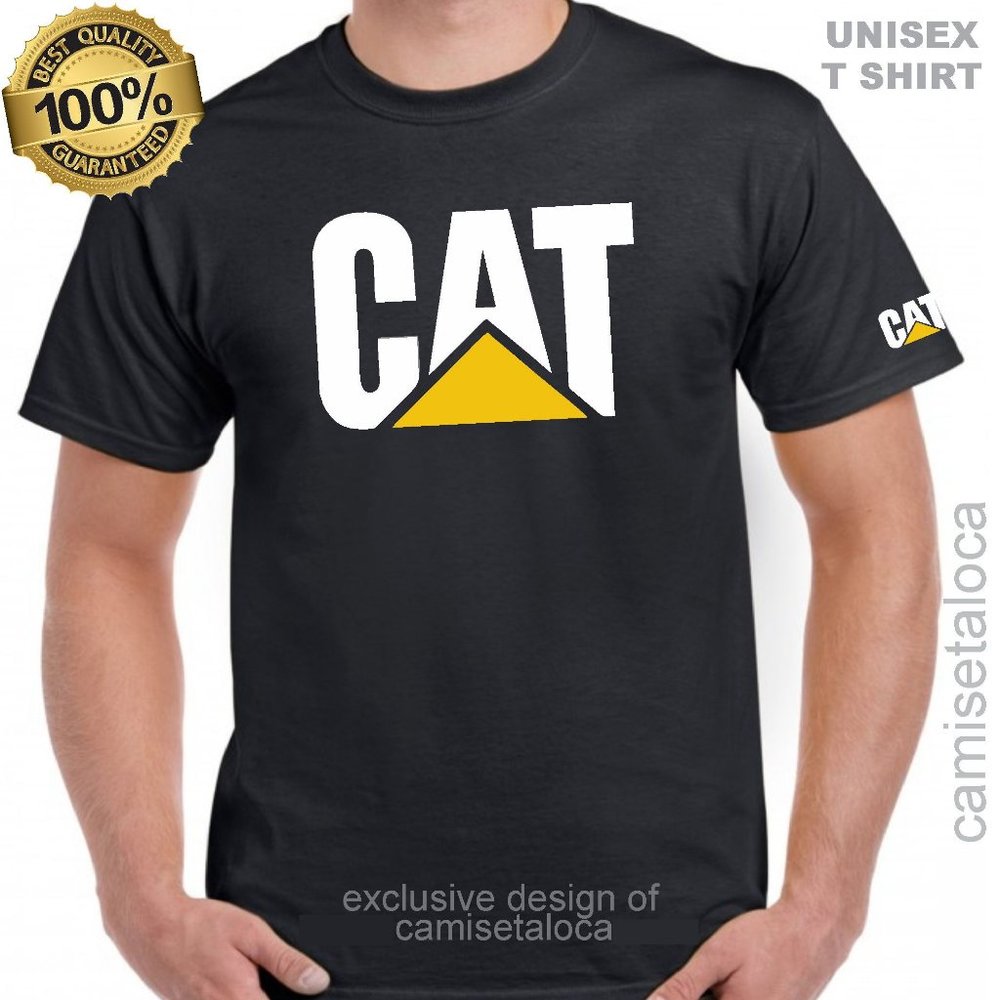 CATERPILLAR LOGO T SHIRT. SHORT SLEEVE 100% COTTON